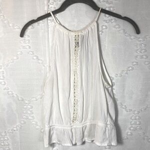 Divided by H&M white peplum top size 2